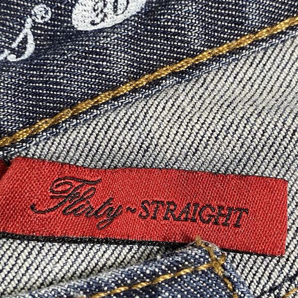 Guess Jeans Womens Size 30 Flirty Straight Stretch Ripped Distressed Whiskering - Picture 8 of 16